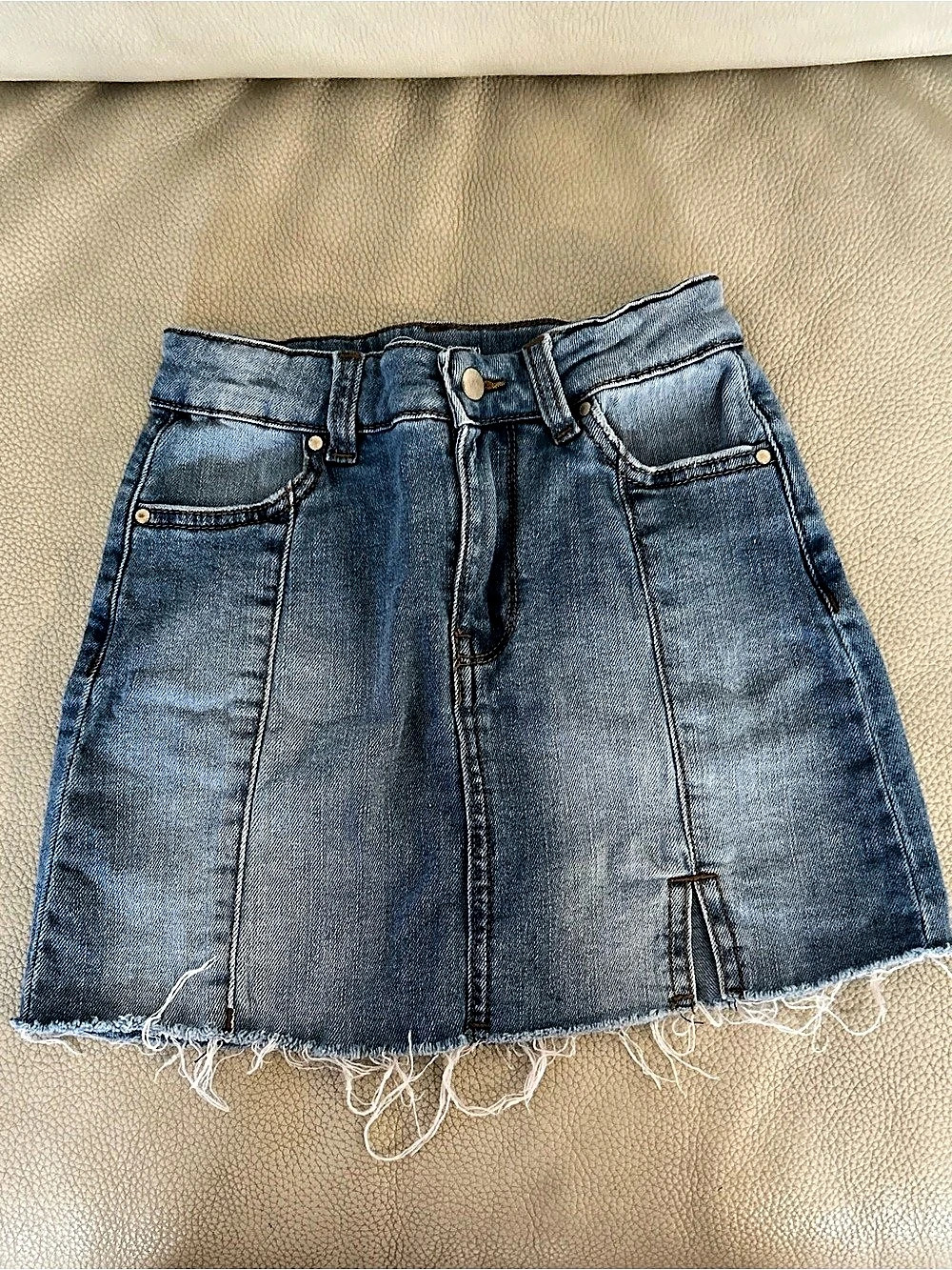 Wonder Nation Girls' Denim Skirt, Size 6/6x S